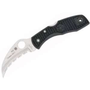 Spyderco Knives 106SBK Tasman Salt Lockback Knife with Serrated Blade 