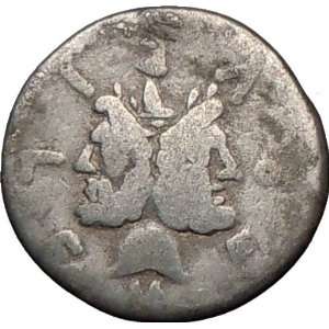   Republic M. Furius L. f. Philus 119BC Janus Trophy Ancient Silver Coin