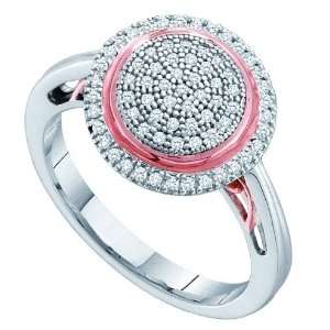   Diamond Fashion Ring With 0.25 Carat Diamonds And Rose Colored Accent