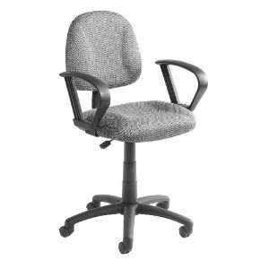  BOSS GREY DELUXE POSTURE CHAIR W/ LOOP ARMS   Delivered 