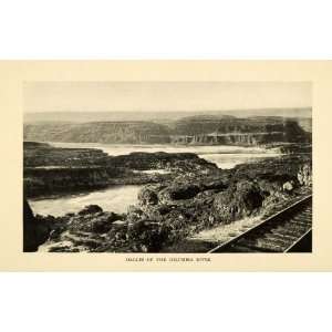  1906 Print Dalles Columbia River Rapids City Oregon United 