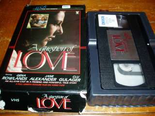   Question of Love VHS BOX WORN Gena Rowlands/Jane Alexander/Clu Gulager