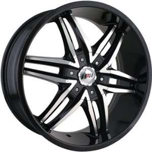 MPW MP208 22x9.5 Black Wheel / Rim 5x5 with a 35mm Offset and a 78.00 