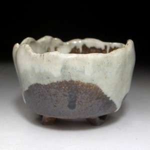 RL9 Japanese Small Bonsai Pot, Shigaraki Ware, White glaze  