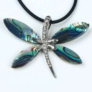 Abalone Shell Dragonfly Pendant Focal Bead 1PC  