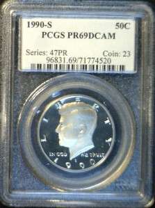   Proof PCGS PR 69 John F Kennedy Half Dollar Deep Cameo Coin  
