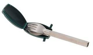 Zelco Mangia Portable 3 Piece Flatware Set, Service for 1, Green