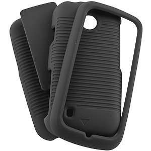  Rubberized Hard Shell Case w/ Holster for LG Cosmo Touch 
