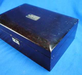 Vtg Old Wood Wooden Tobacco Cigar Box Humidor Metal Lined  