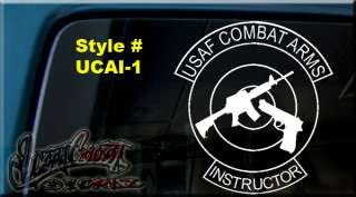 USAF COMBAT ARMS INSTRUCTOR DECAL STICKER US AIR FORCE  