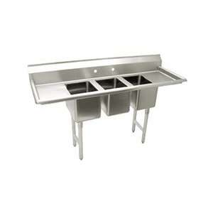   29 Three Compartment Convenience Store Sink with Two Drainboards   70