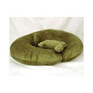  Pet Lover Olive Faux Fur Dog Bed (Standard): Kitchen 