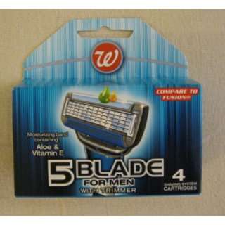  W  5 Blade Razor for Men Refills with Trimmer   4 