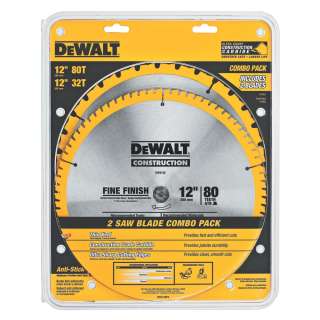 Dewalt DW312P85 Construction 12 2 Blade Combo Pack(80T and 32T 