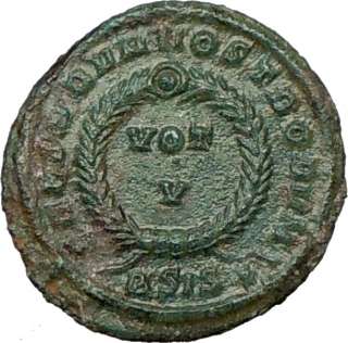 CONSTANTINE II Jr. 337AD Authentic Ancient Genuine Roman Coin Wreath 