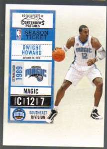 2010 11 Playoff Contenders Patches #95 Dwight Howard  