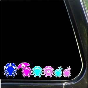 Crab Family Decals Stickers Stick People Family:  Home 