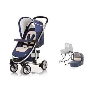  Hauck 2012 Malibu Stroller WITH Bassinet and stand in Navy Baby