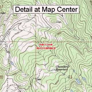   Topographic Quadrangle Map   Oak Creek, Colorado (Folded/Waterproof