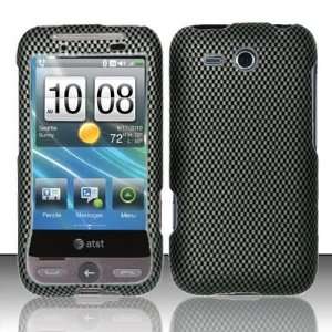  HTC style F5151 Carbon Fiber Rubberized Hard Case Snap on 