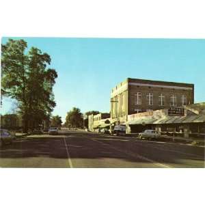 1960s Vintage Postcard Main Street, looking south, Crossett Arkansas
