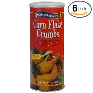 Southern Homestyle Corn Flake Crumbs, Gluten Free, 12 Ounce Cans (Pack 
