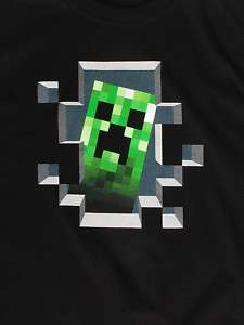 Minecraft Creeper Inside T   Shirt NEW Gamer  