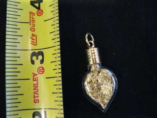 Gold Plated Chain with Heart Shaped Glass Pendant Filled with 