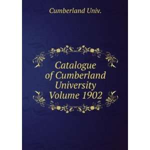   of Cumberland University Volume 1902: Cumberland Univ.: Books