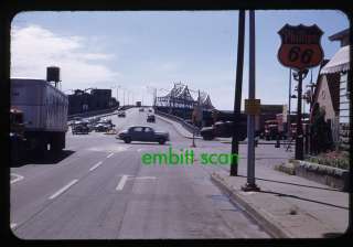 Original Slide, La Crosse WI Street Scene & Phillips 66 Gas Station 