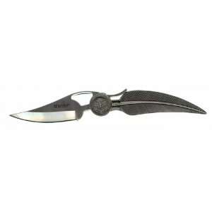  Valor Silver Eagle Feather Knife in Black Magnetic Gift 