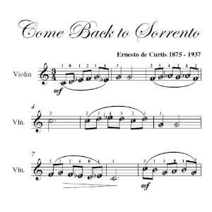  Come Back to Sorrento de Curits Easy Violin Sheet Music 