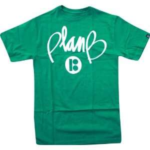 Plan B T Shirt Scrawl [Medium] Kelly Green  Sports 