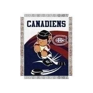  Montreal Canadiens Woven Baby Blanket 36 x 48: Sports 