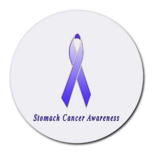  Stomach Cancer Awareness Ribbon Round Mouse Pad: Office 