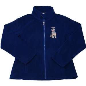  Schnauzer XL Navy Fleece Jacket