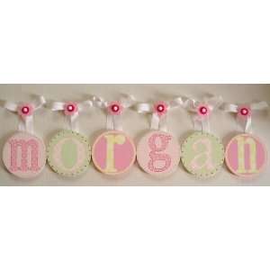  Morgans Hand Painted Round Wall Letters: Home & Kitchen