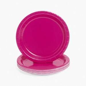  Hot Pink Paper Plates   Tableware & Party Plates: Health 