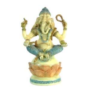  Colorful Ceramic Statue of the Hindu Deity Ganesh, 5 1/2 
