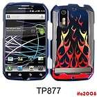 FOR MOTOROLA PHOTON 4G ELECTRIFY WILD FIRE ORANGE RED FLAME CASE COVER 