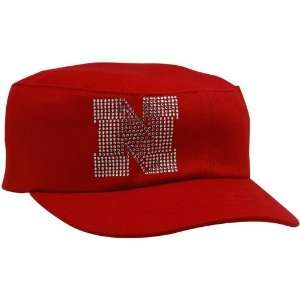   Rhinestone Logo Military Style Adjustable Hat