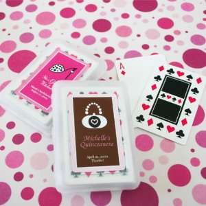  Personalized Label Quinceanera Favors   Playing Cards 