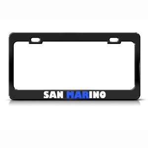  San Marino Flag Country Metal license plate frame Tag 