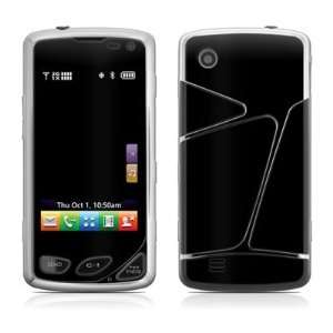  Solid State Black Design Protective Skin Decal Sticker for LG Samba 