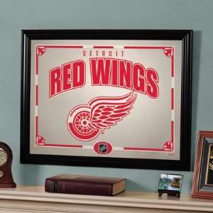  22 NHL Detroit Red Wings Hockey Logo Framed Mirror: Home 