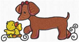 Cute Daschund Dogs Machine Embroidery Designs CD Set  