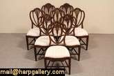 Set of 8 Shield Back Dining Chairs  