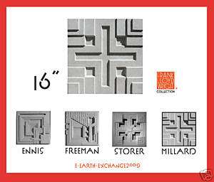 Frank Lloyd Wright MILLARD HOUSE BLOCK PLAQUE 16 Tile  