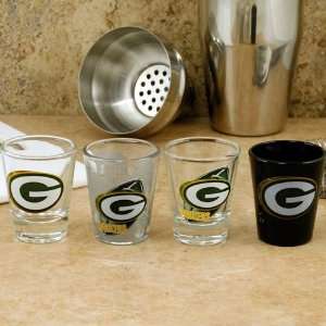 Green Bay Packers 4 Pack Enhanced High Definition Design Shot Glass 