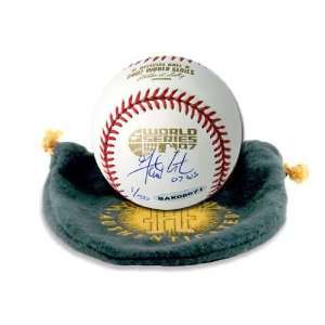 Garrett Atkins Autographed World Series Baseball Inscribed 07 WS (UDA 